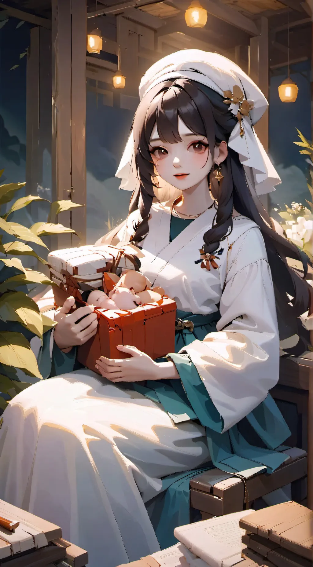 ai character: olive background
