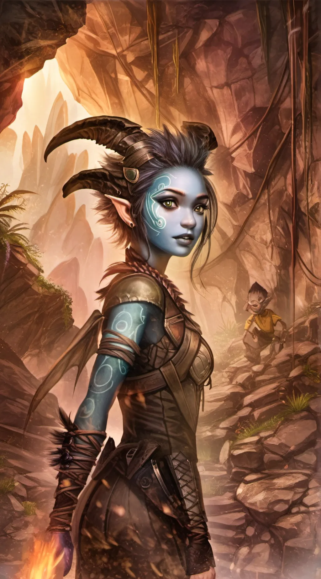 ai character: Primitive Alien background