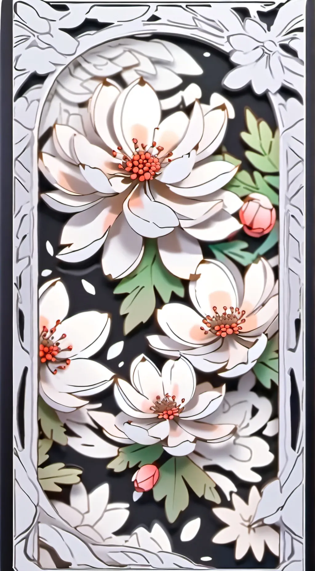 ai character: Mha Flower background