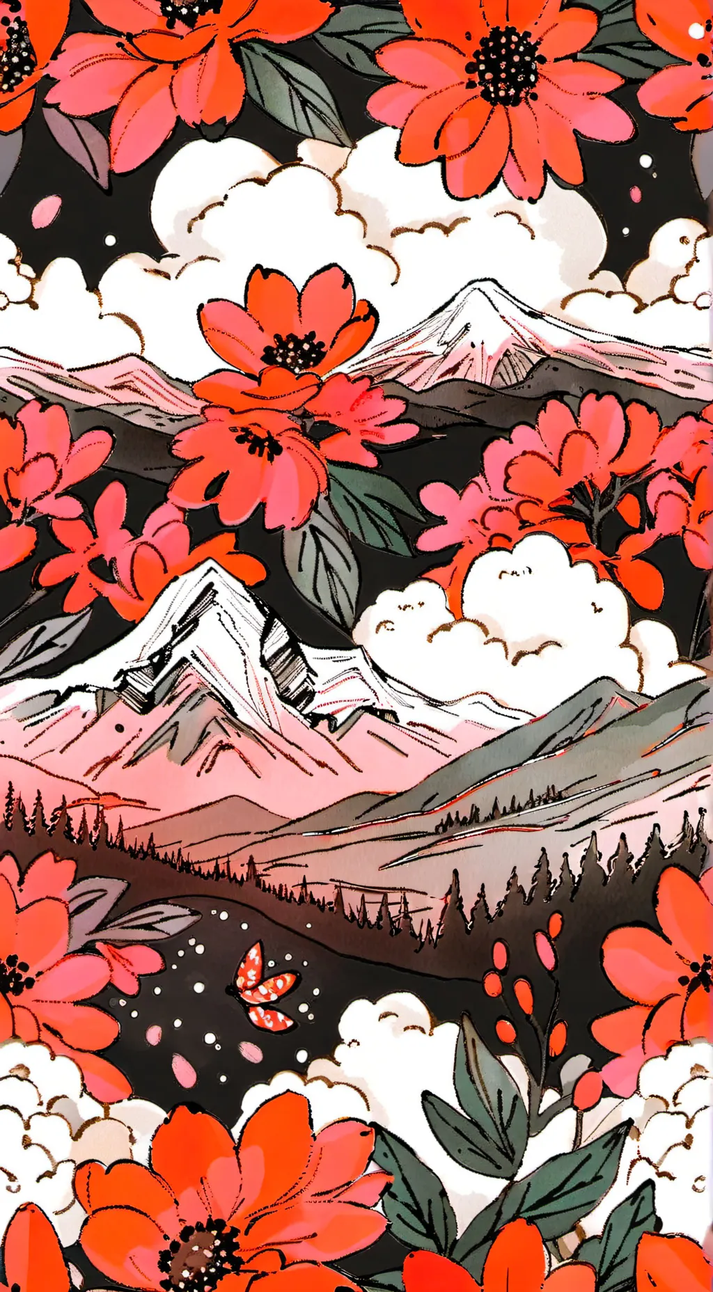 ai character: colorful blanket background