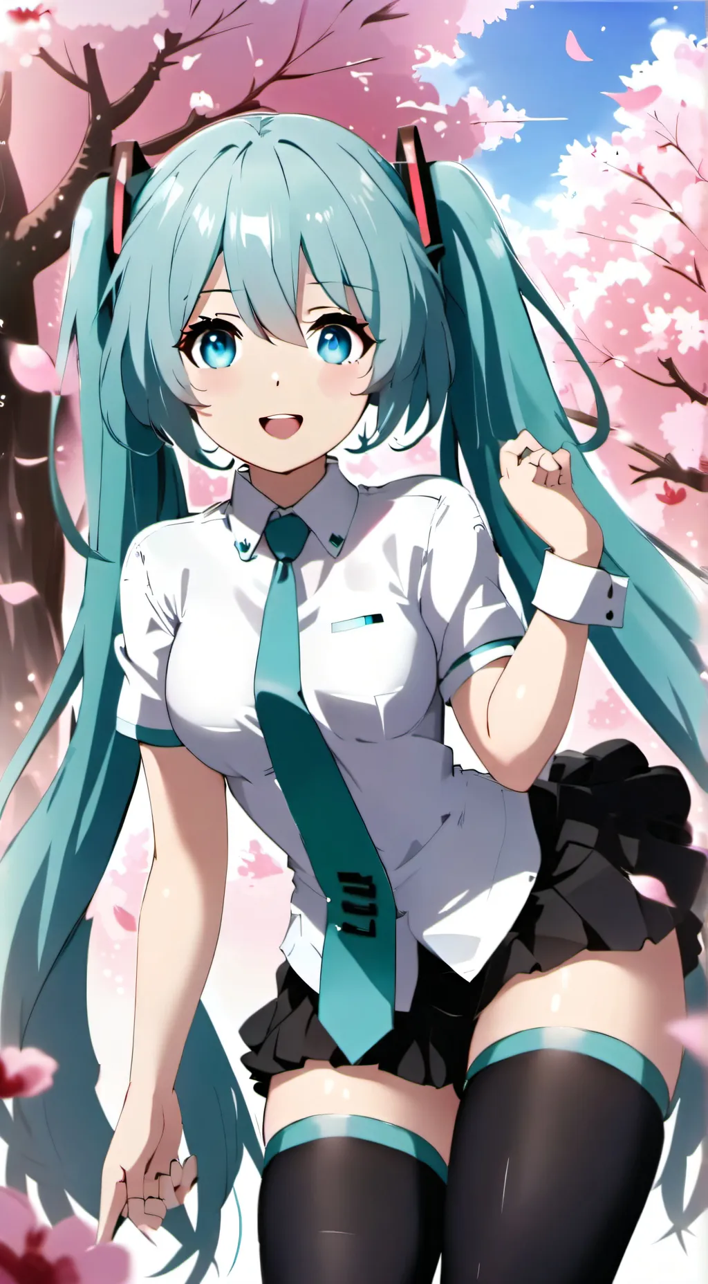 ai character: Hatsune miku  background