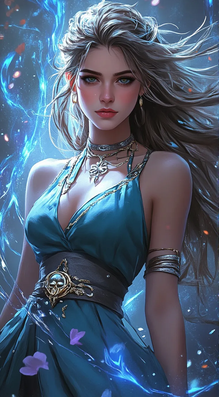 ai character: Atlantis Goddess background