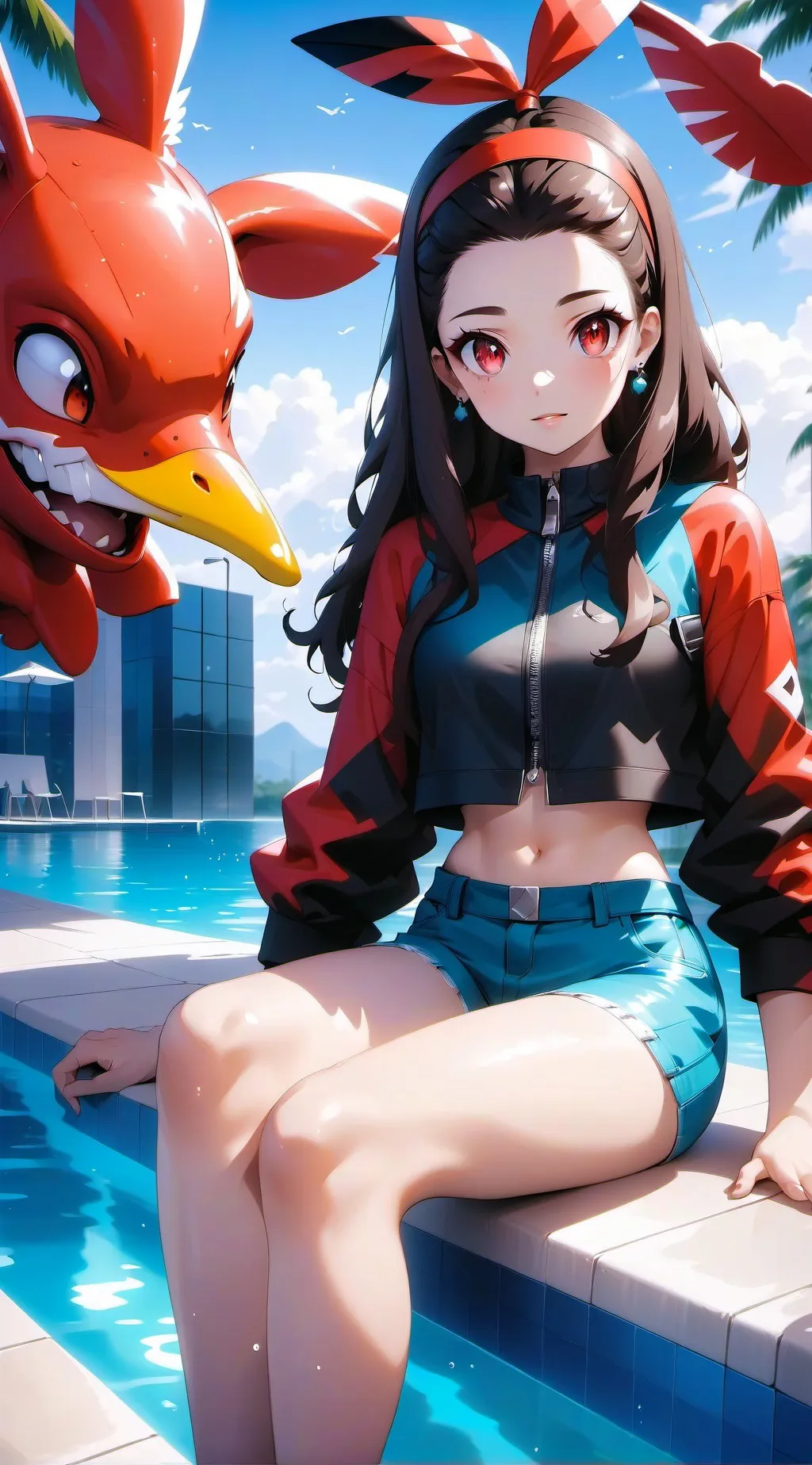 ai character: nezuko chan  background