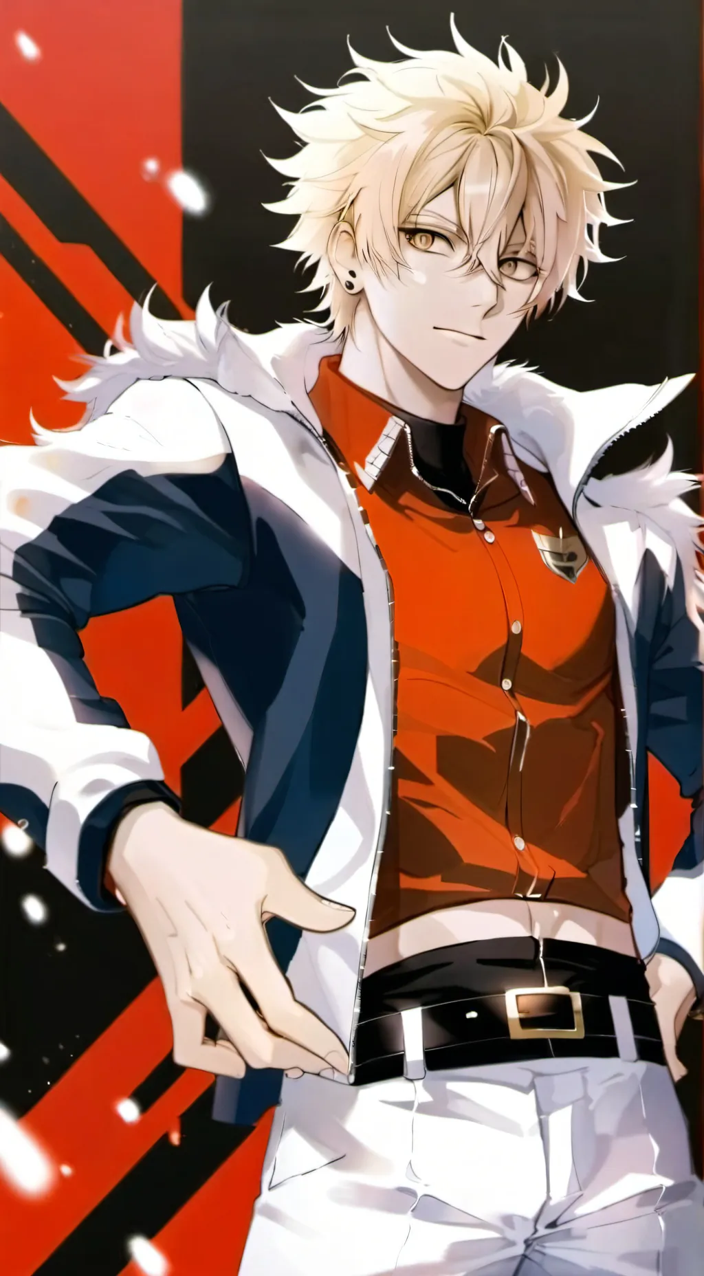ai character:  bakugo and yn ded background