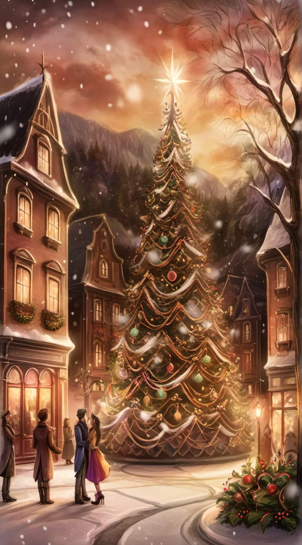 ai character: Christmas-Kny background