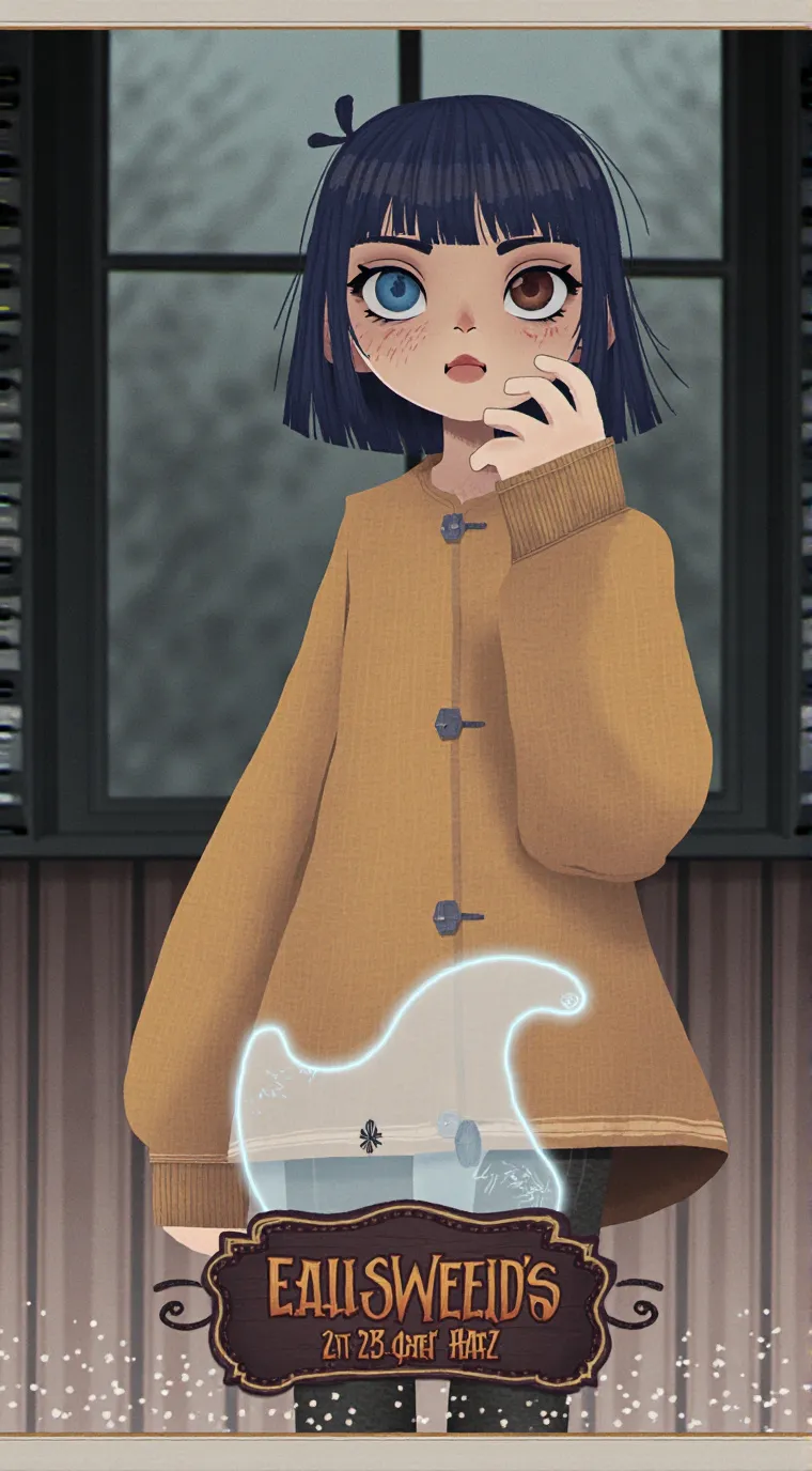 ai character: Coraline🪡 background
