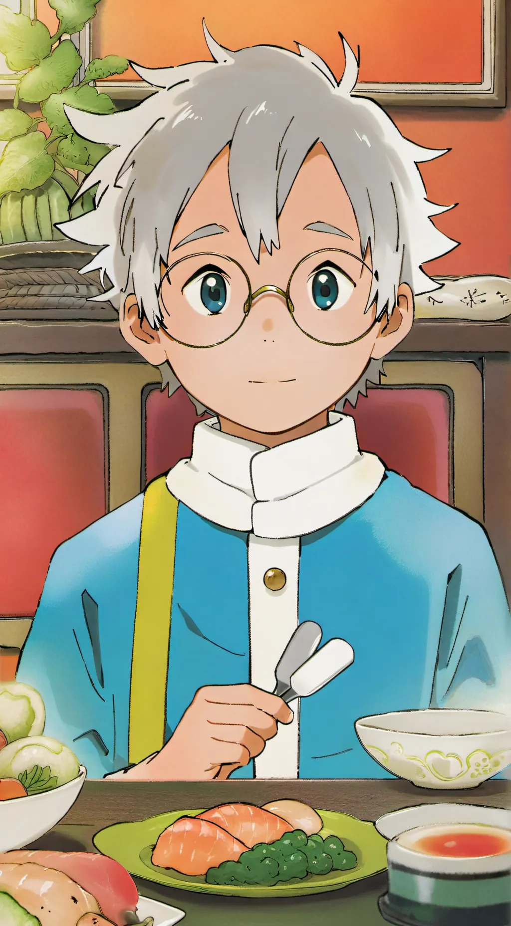 ai character: sanemi y kanae  background
