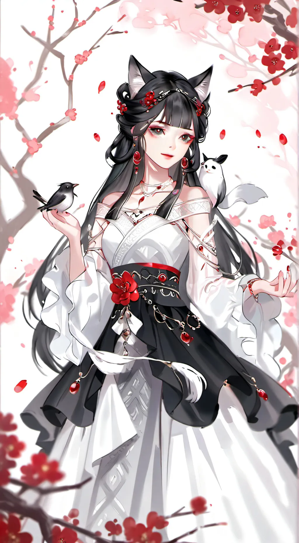 ai character: cat princess  background