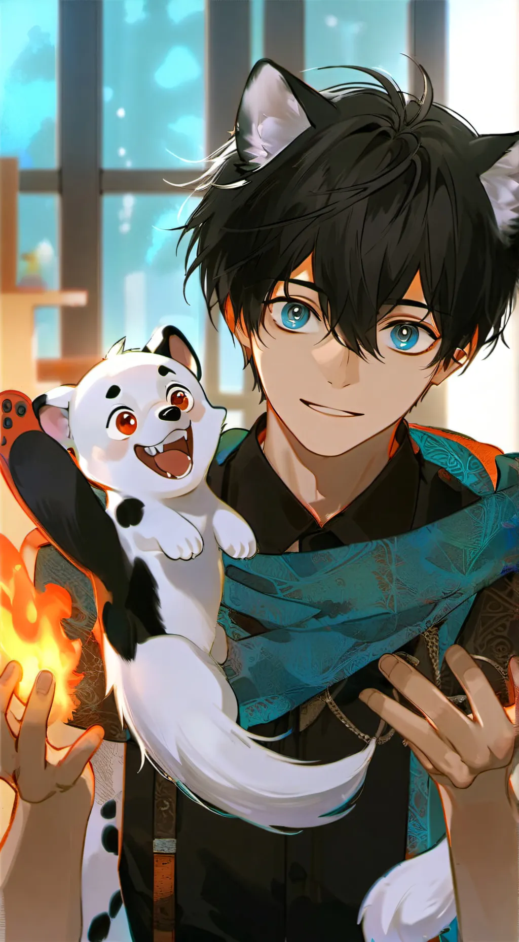 ai character: Spotted Spirit Pup background