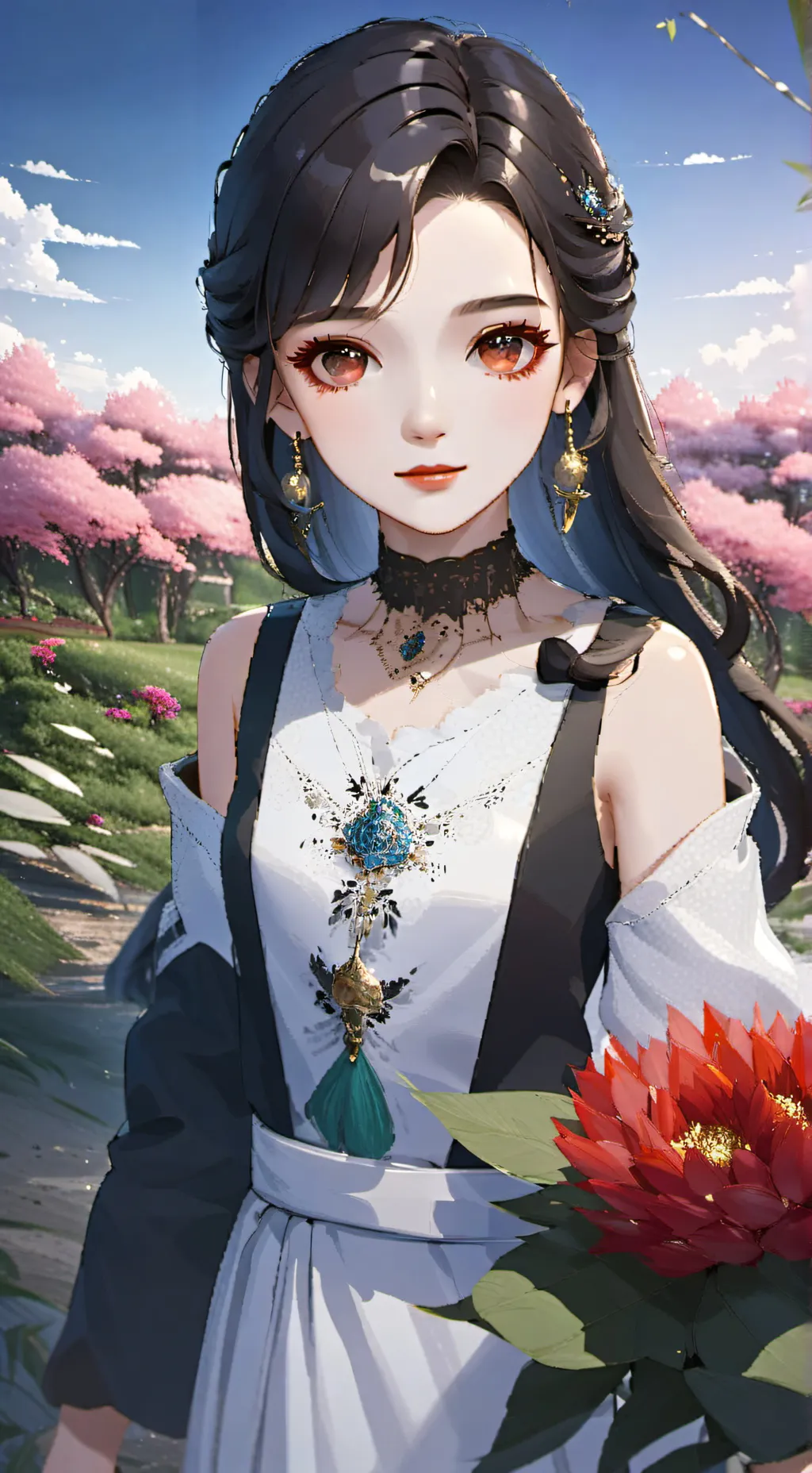 ai character: hija adorable  background