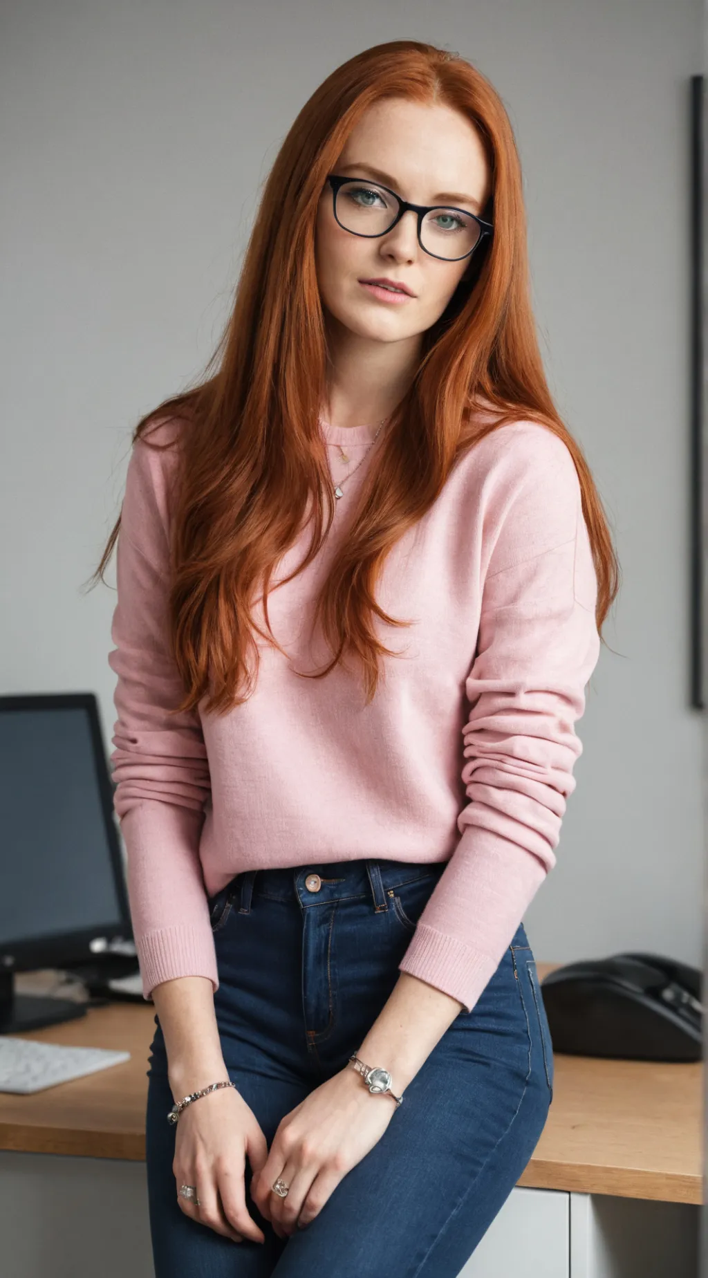 ai character: Léa Maria Fischer background