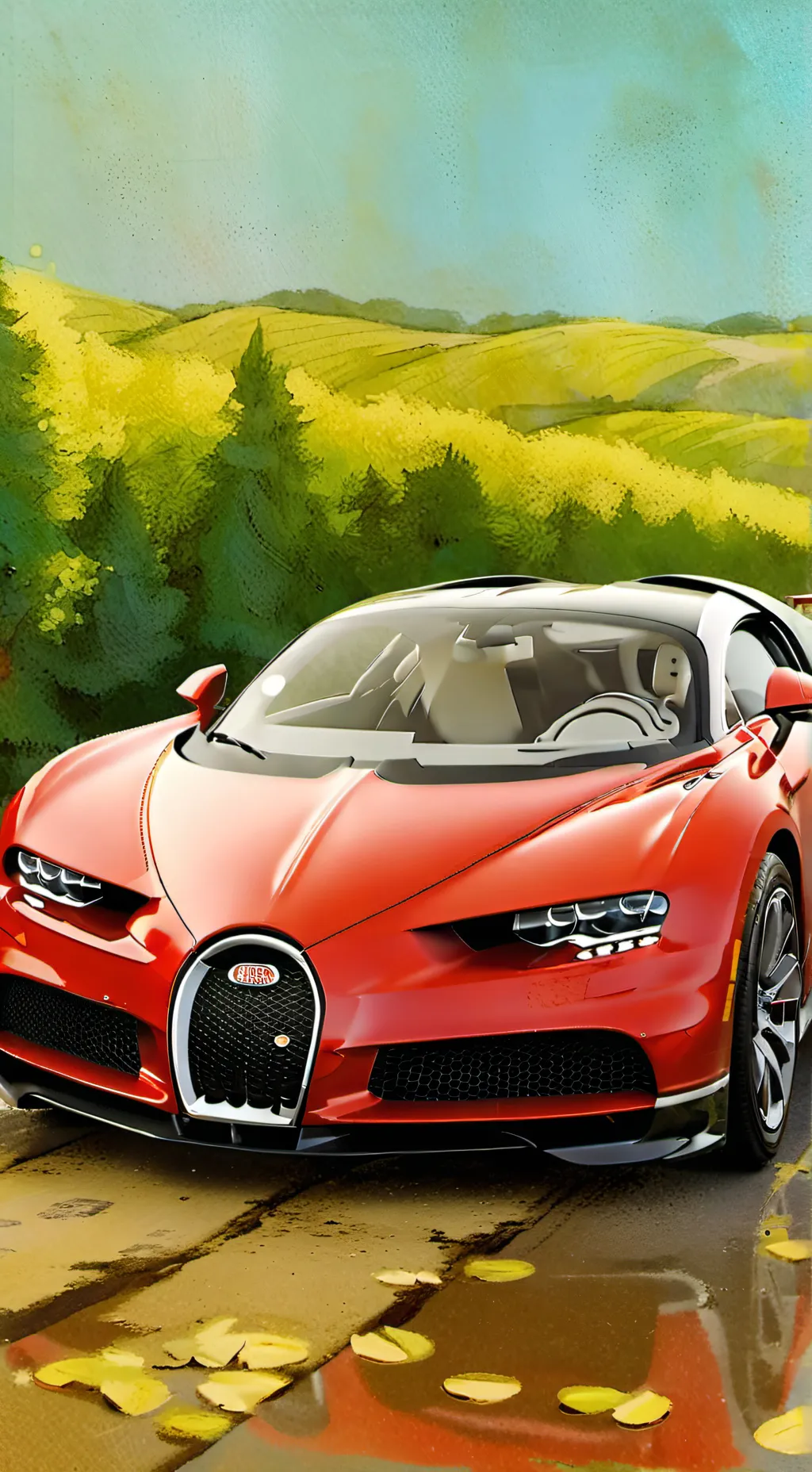 ai character: Sus car background