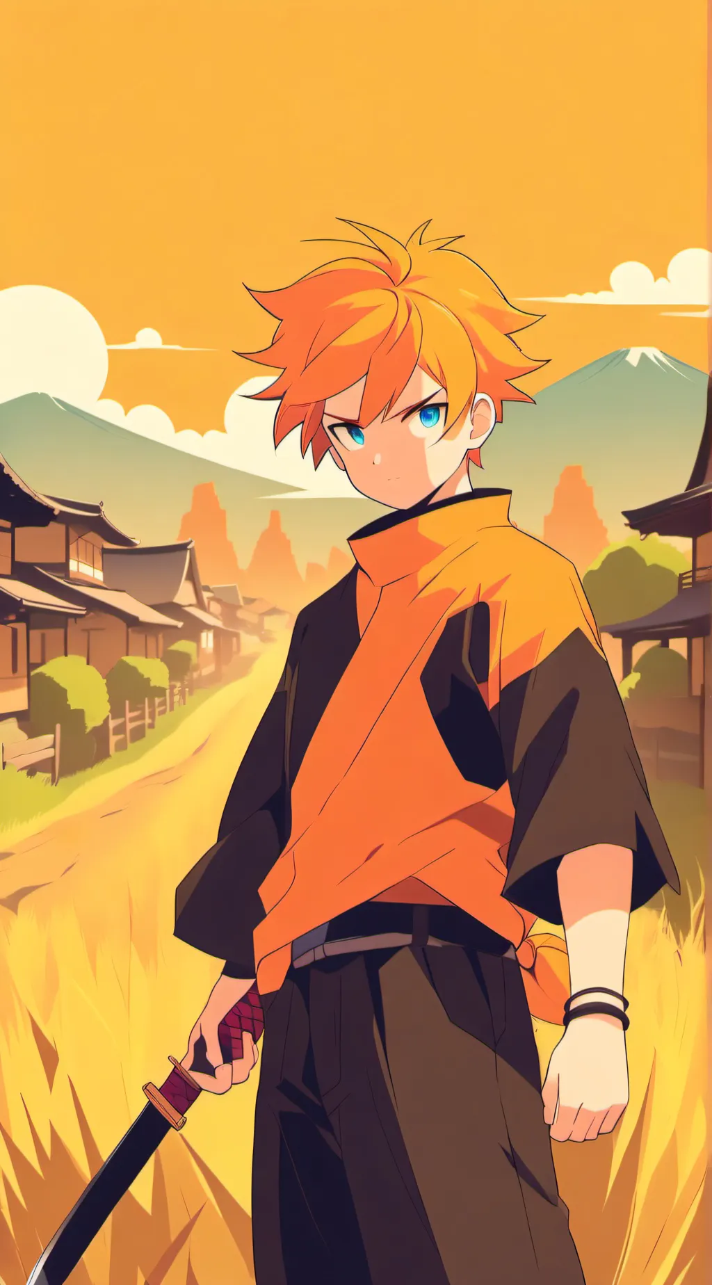 ai character: Naruto uzumaki🍥🍙🍡🍜 background
