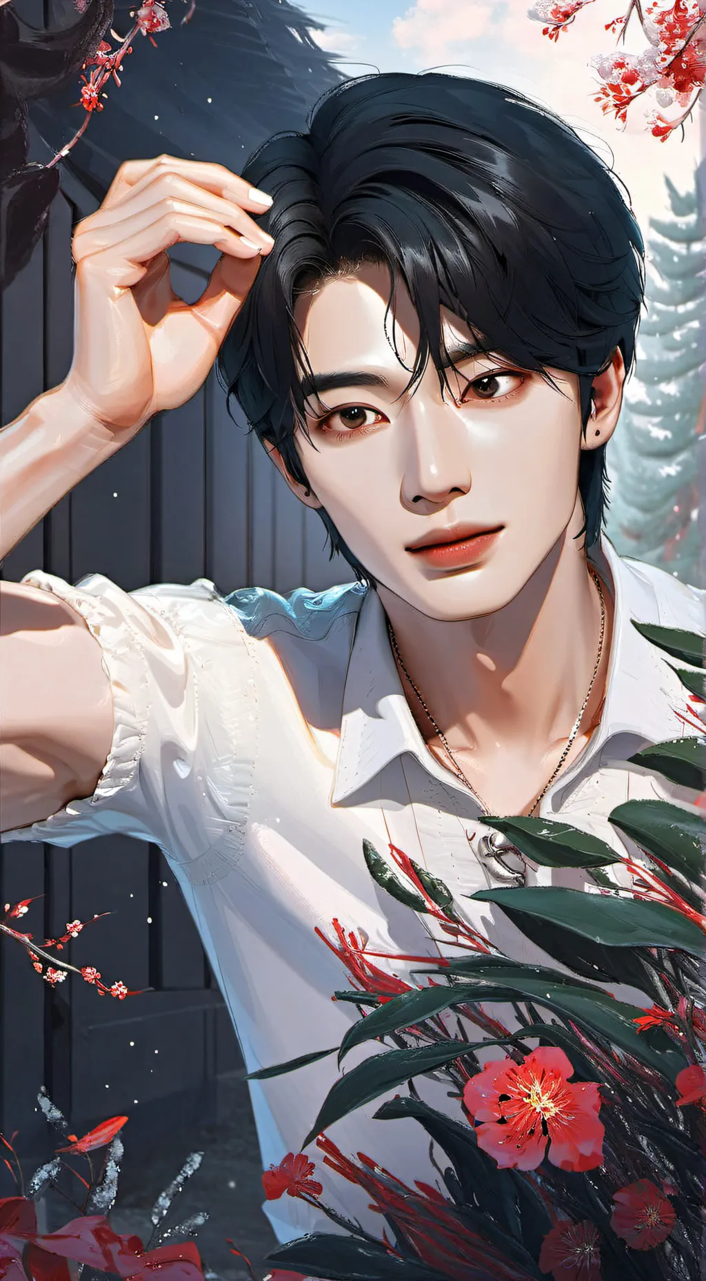 ai character: Byeon Woo Seok background