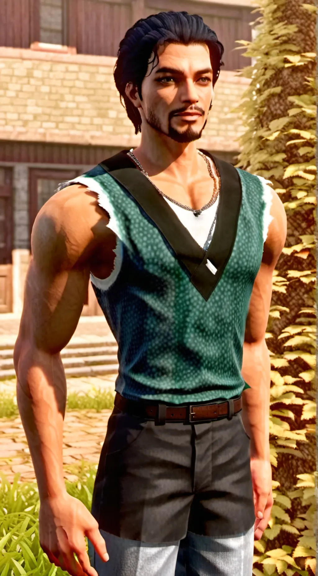 ai character: Damon  background