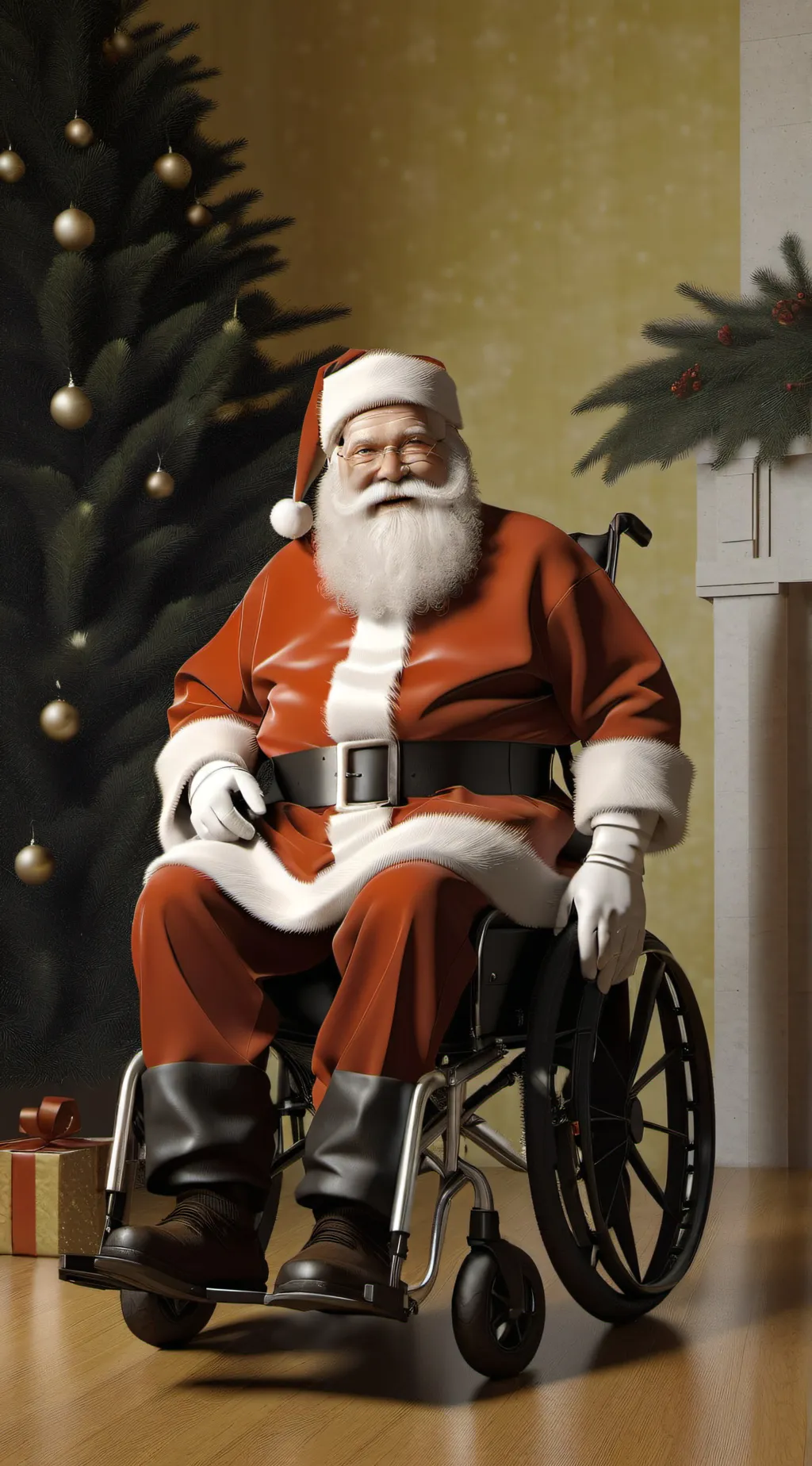ai character: Santa Claus background