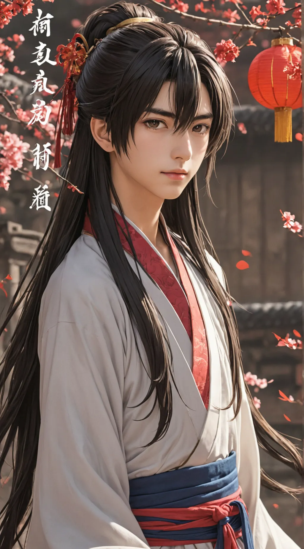 ai character: Twilight in Bloom background