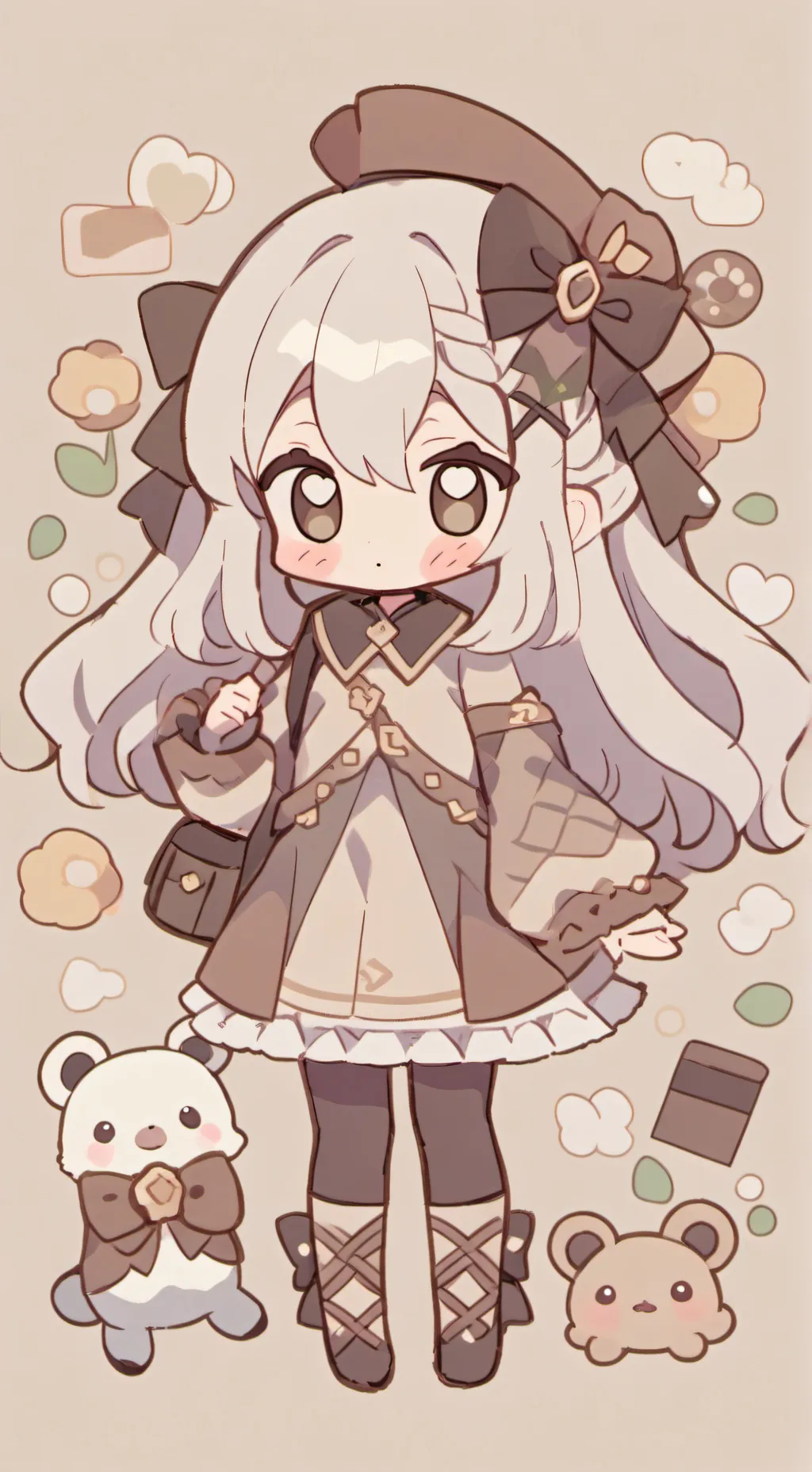 ai character: Vbaby and baby Pow background