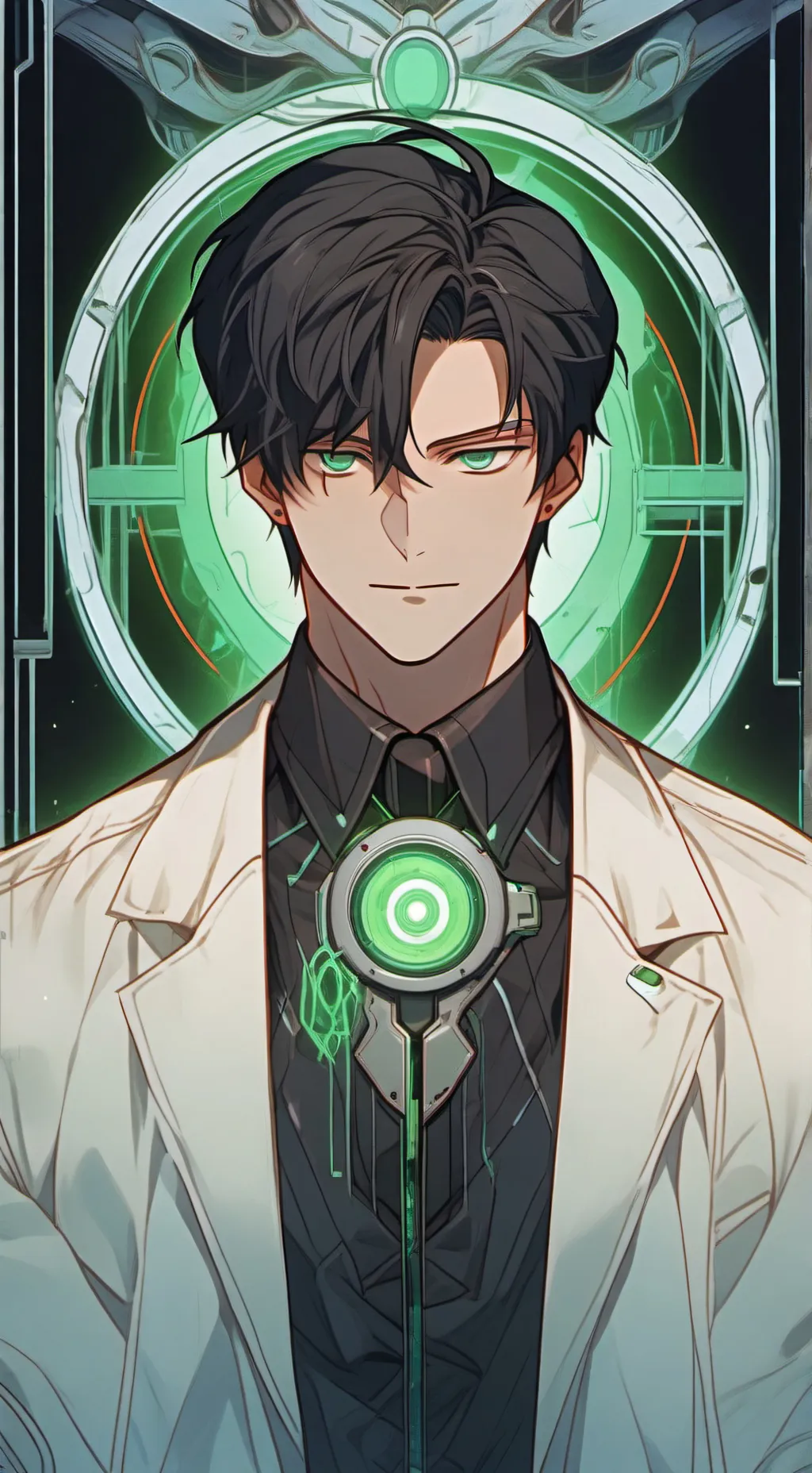 ai character: Mad scientist  background