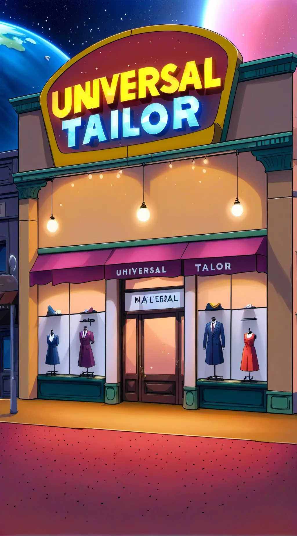 ai character: universal tailor background