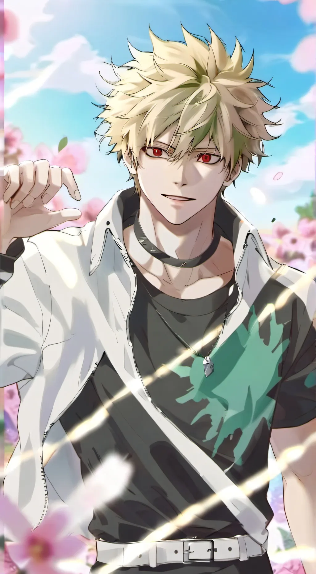 ai character: Katsuki Bakugou background