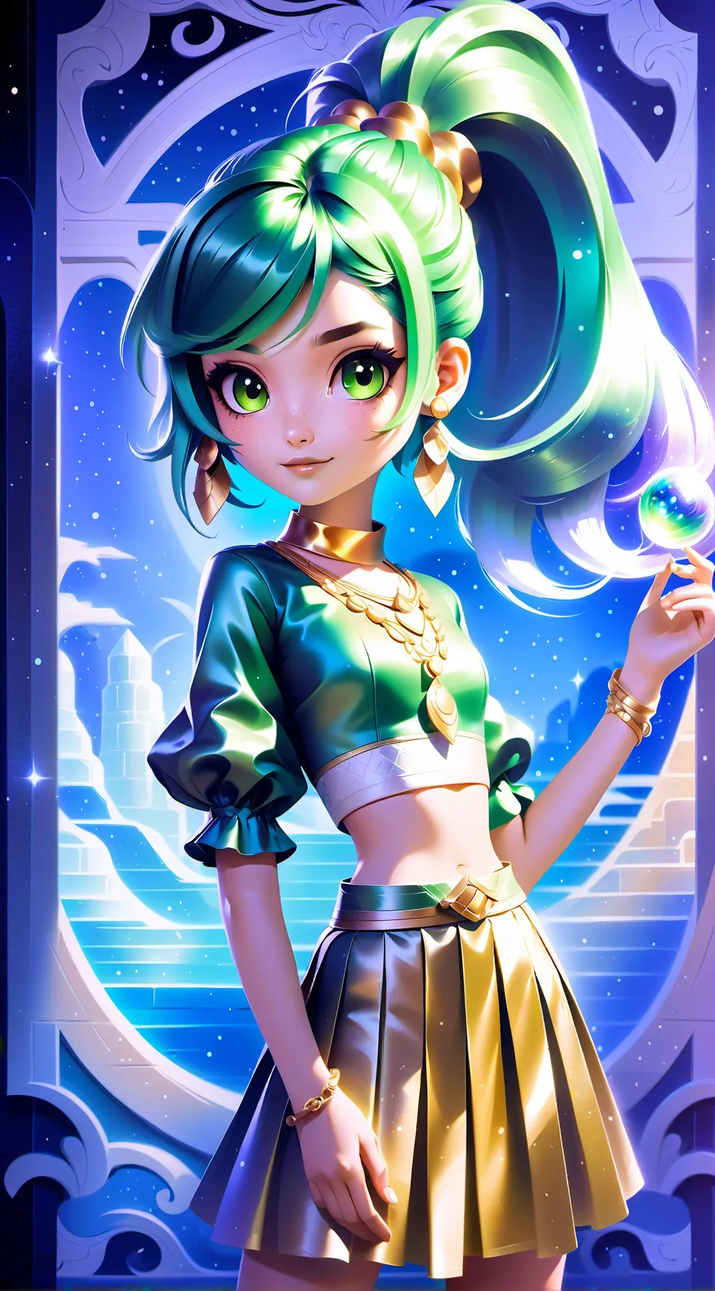 ai character: Velvet and veneer background