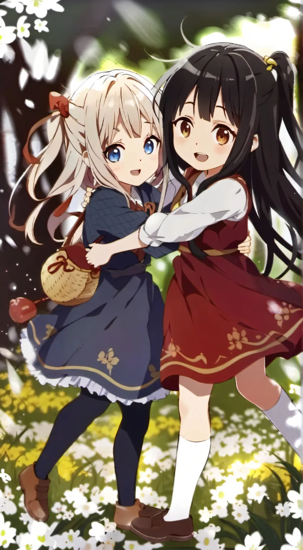 ai character: lilly and daisy background
