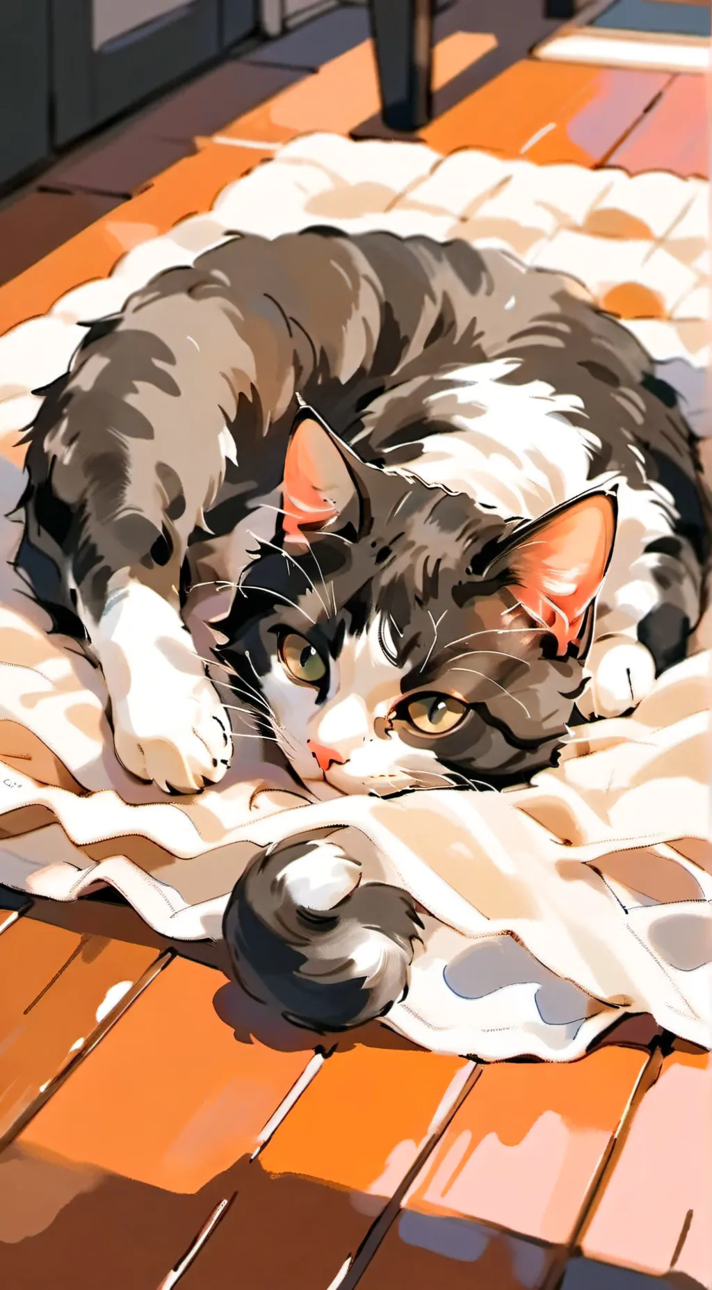 ai character: Emoji cat infect  background