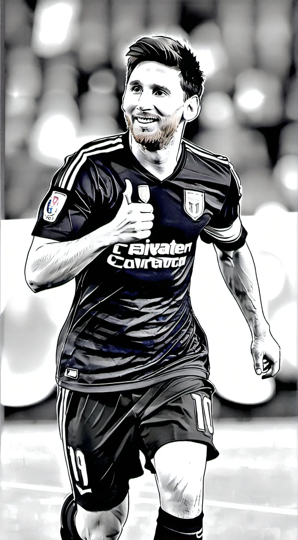 ai character: Leo Messi background
