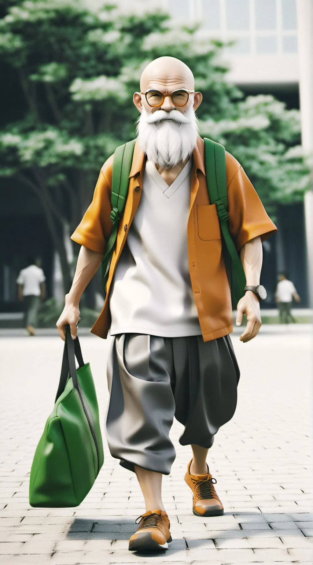 ai character: master roshi💀💀💀 background