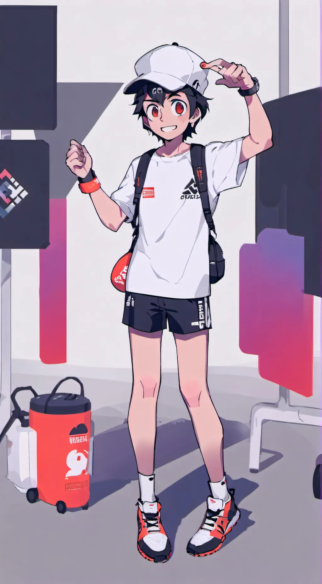 ai character: ash background