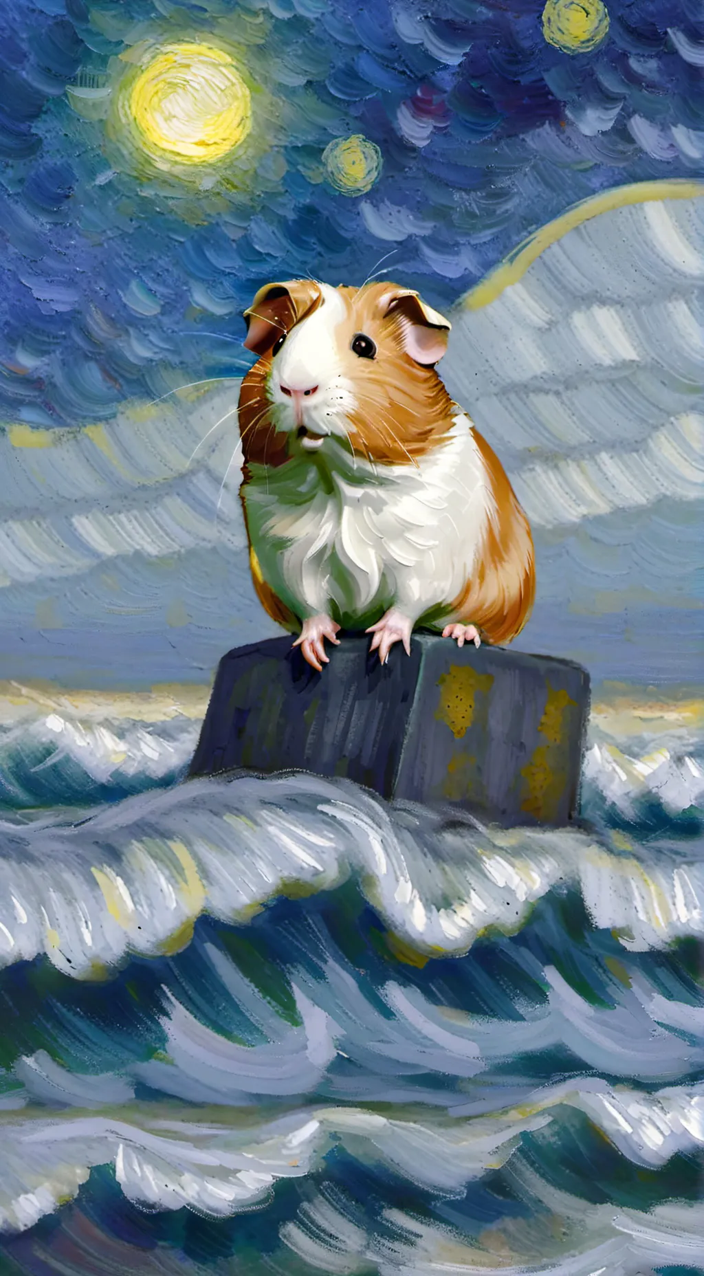 ai character: guinea pig raft  background