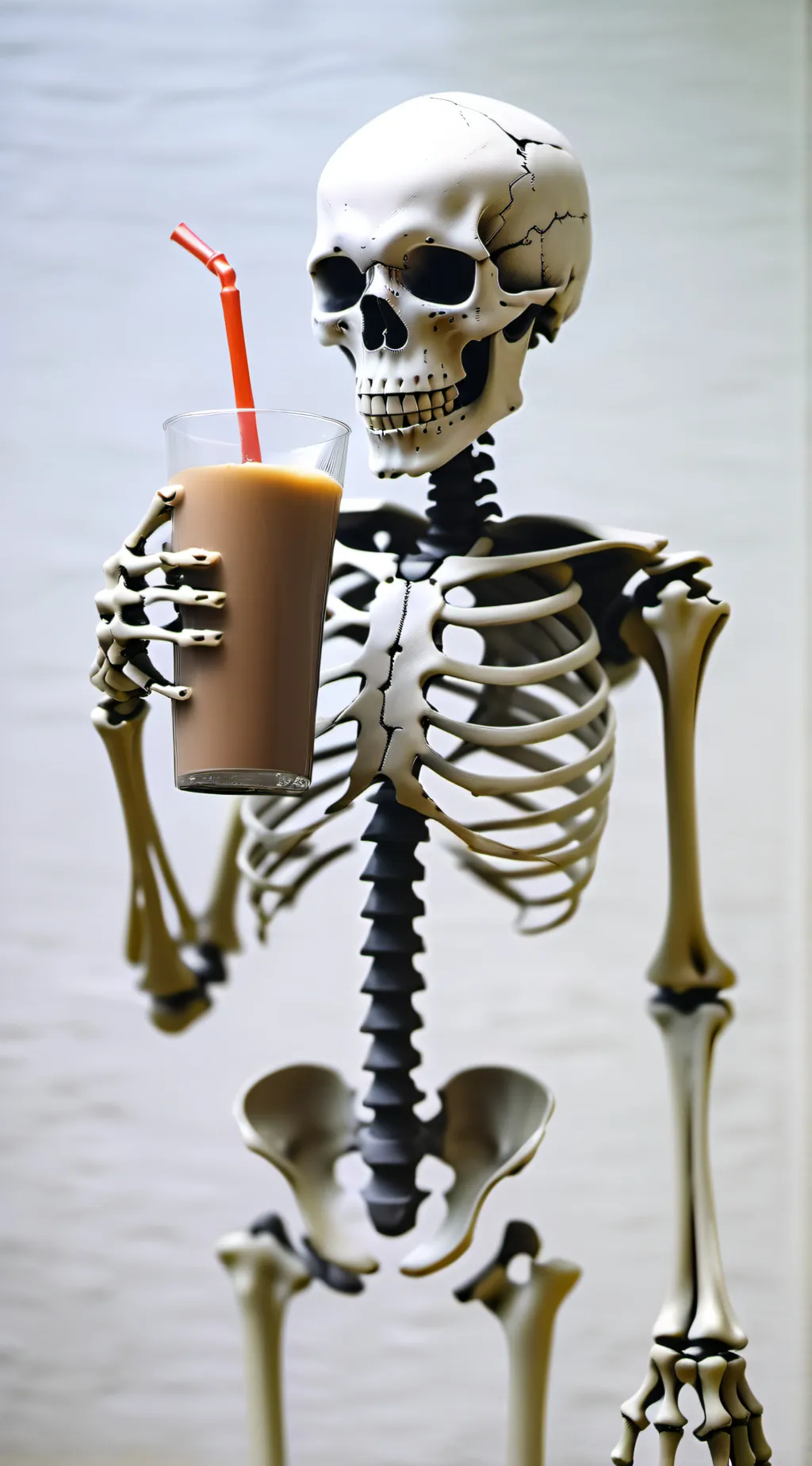 ai character: skeleton background