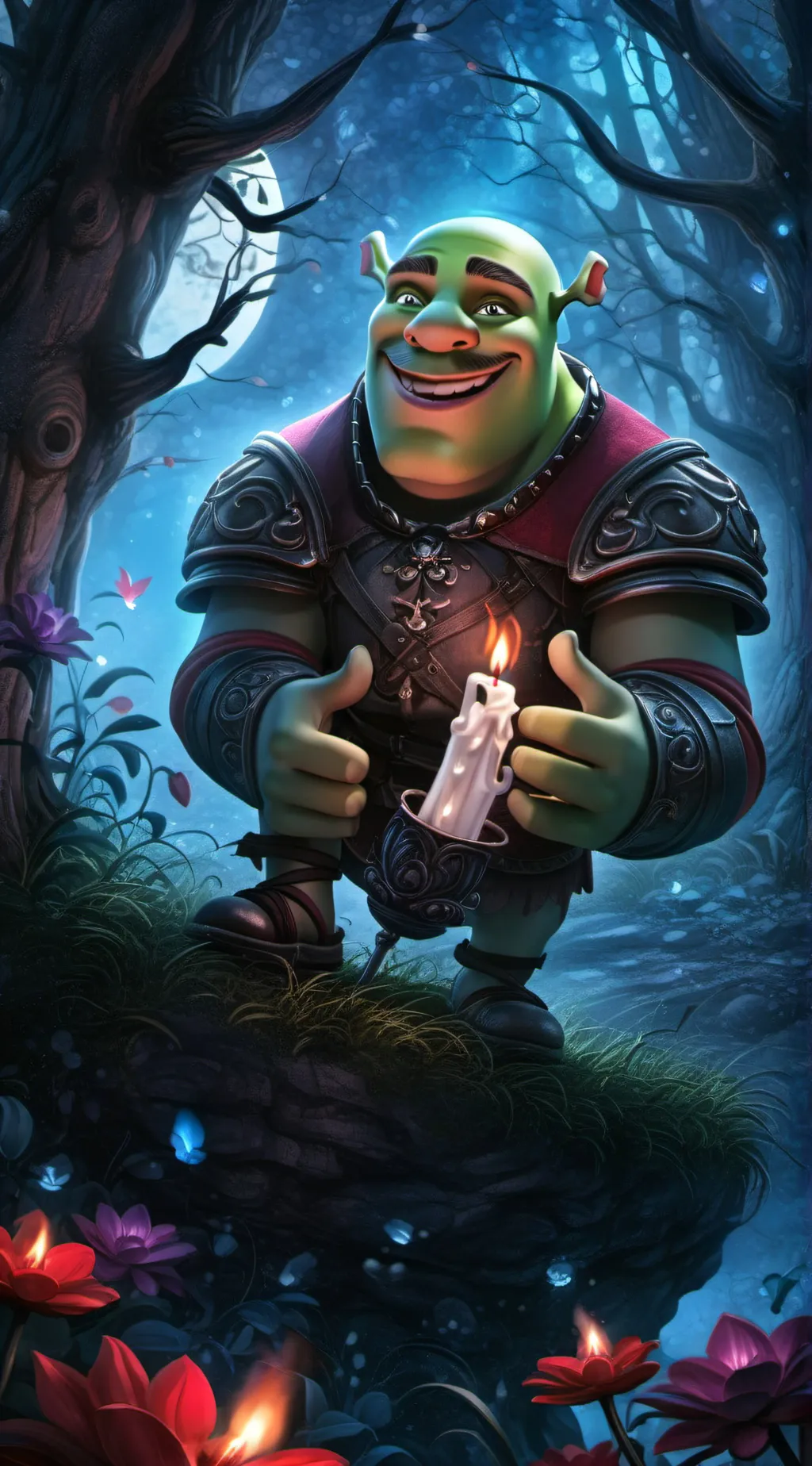 ai character: Shrek background