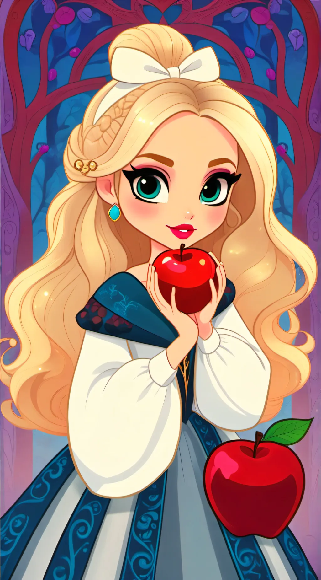 ai character: Apple White background