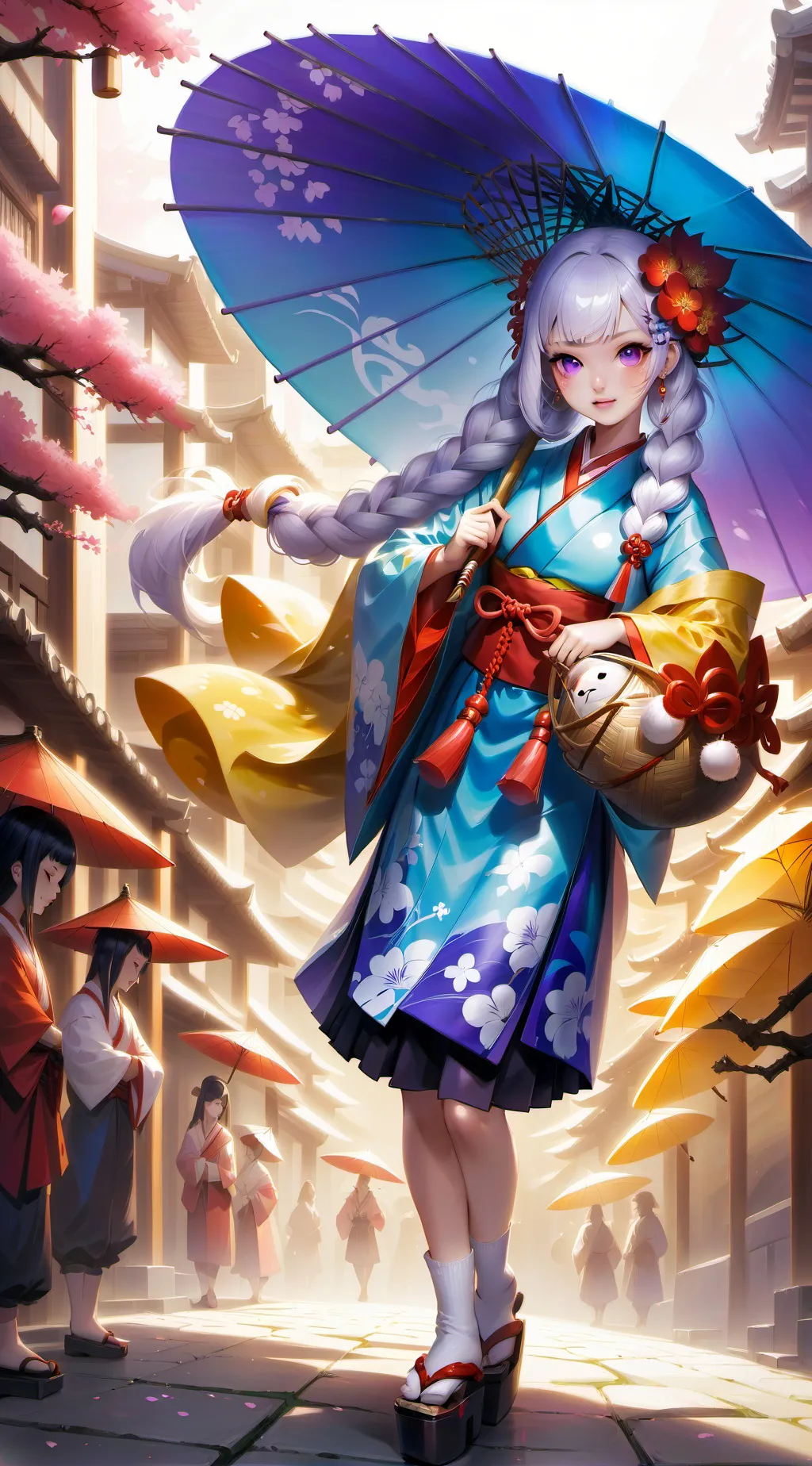 ai character: Kagura  background