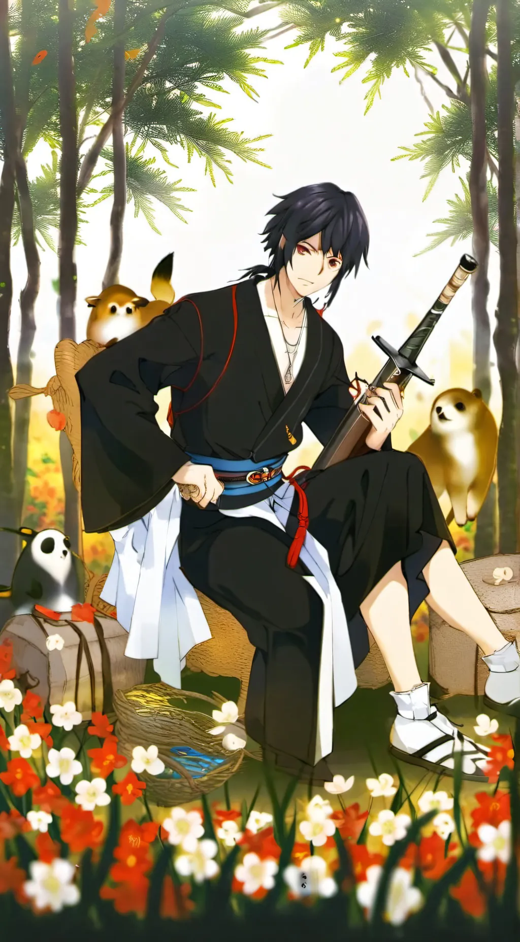 ai character: giyu tomioka  background