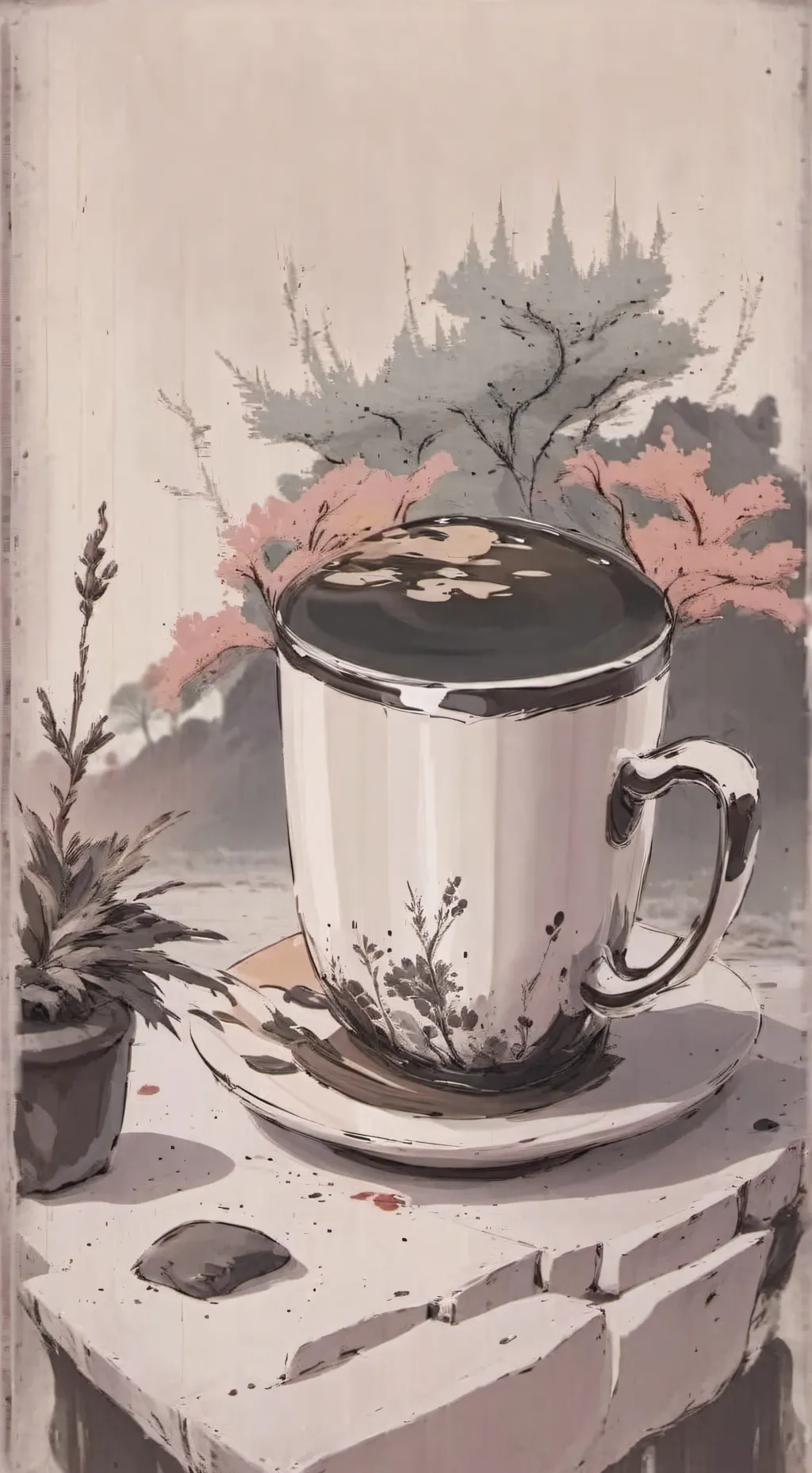 ai character: Cuphead background