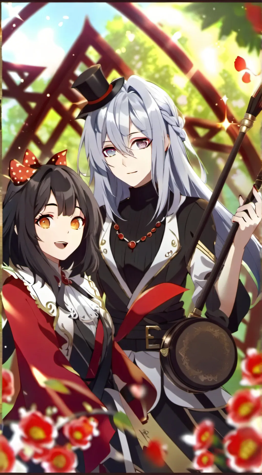ai character: Maya & Mary  background