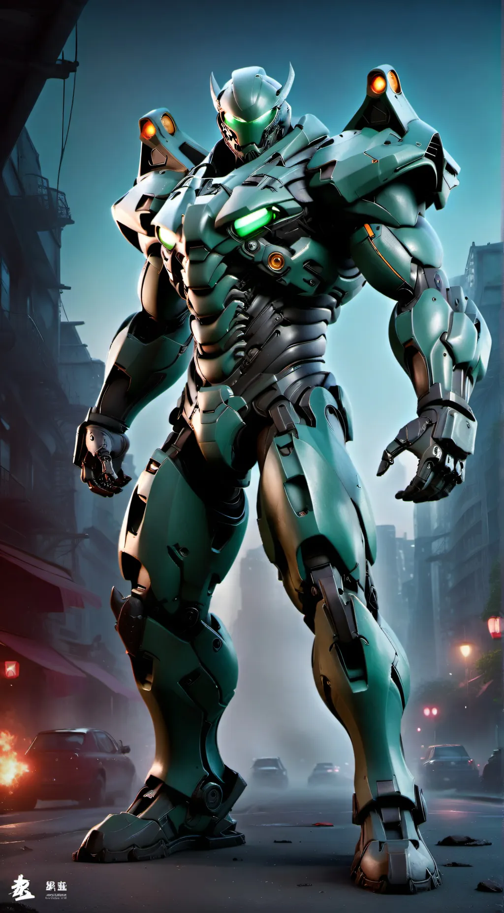 ai character: Emerald Striker background