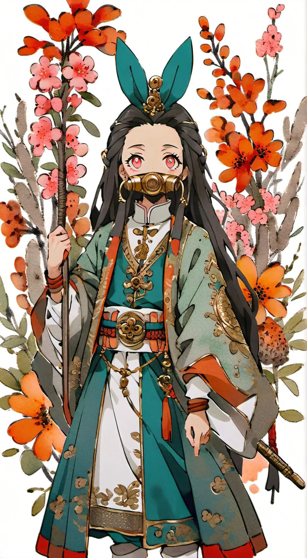 ai character: Nezuko komado background