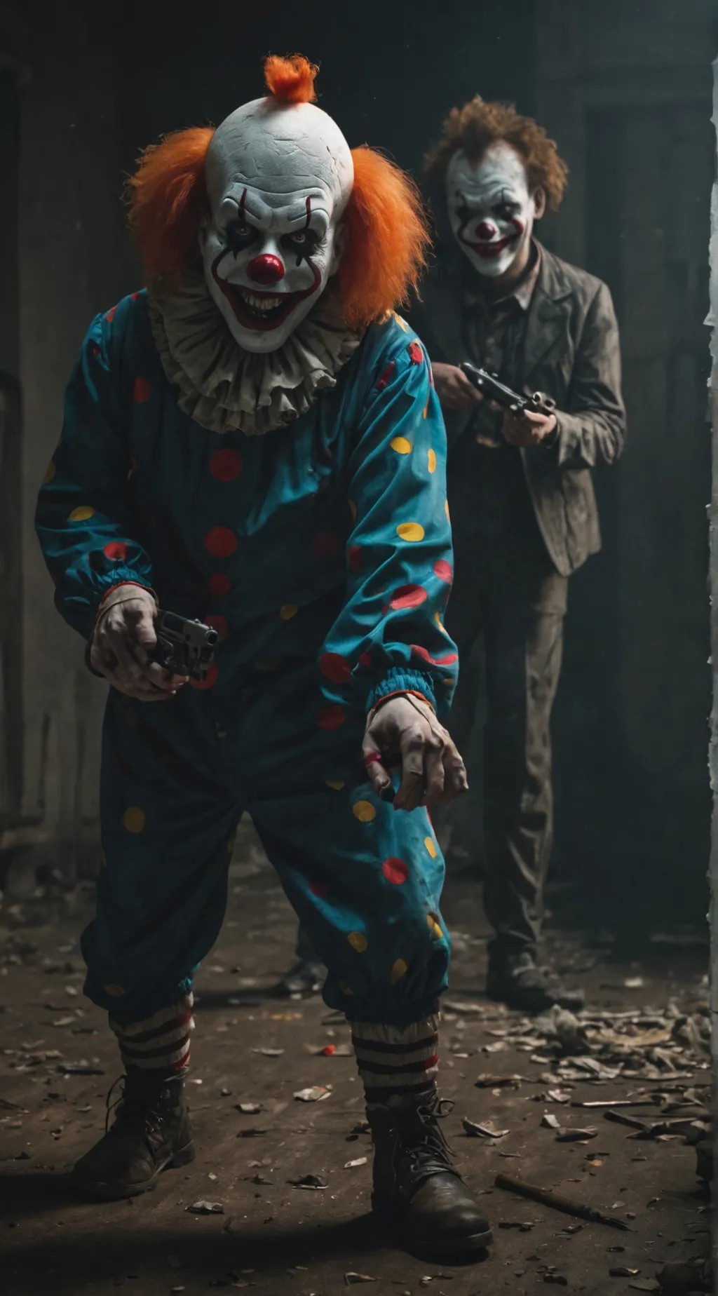 ai character: 2 clown killers background
