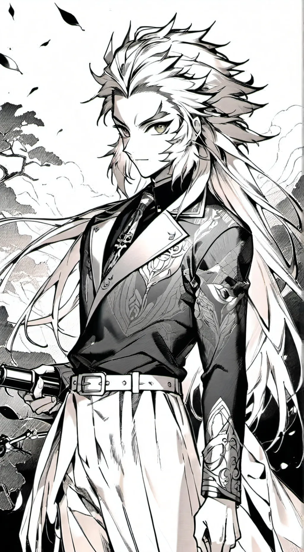 ai character: Rengoku hermano background