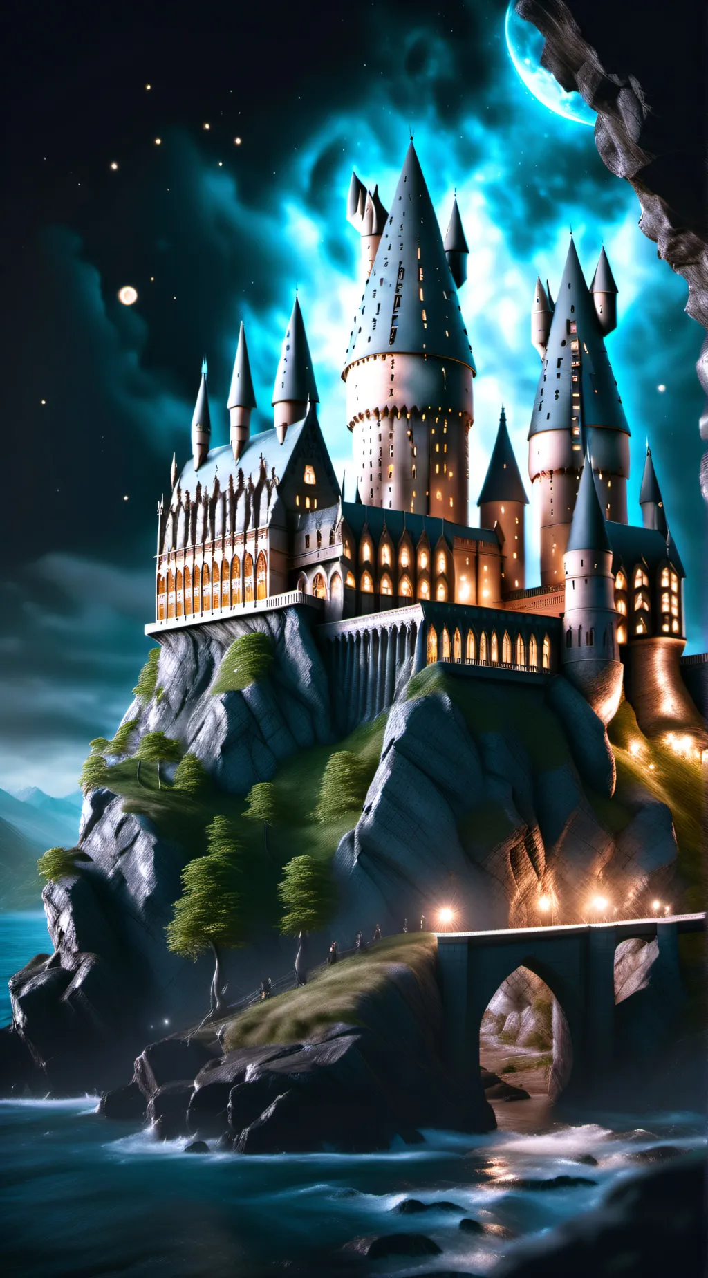 ai character: Hogwarts  background