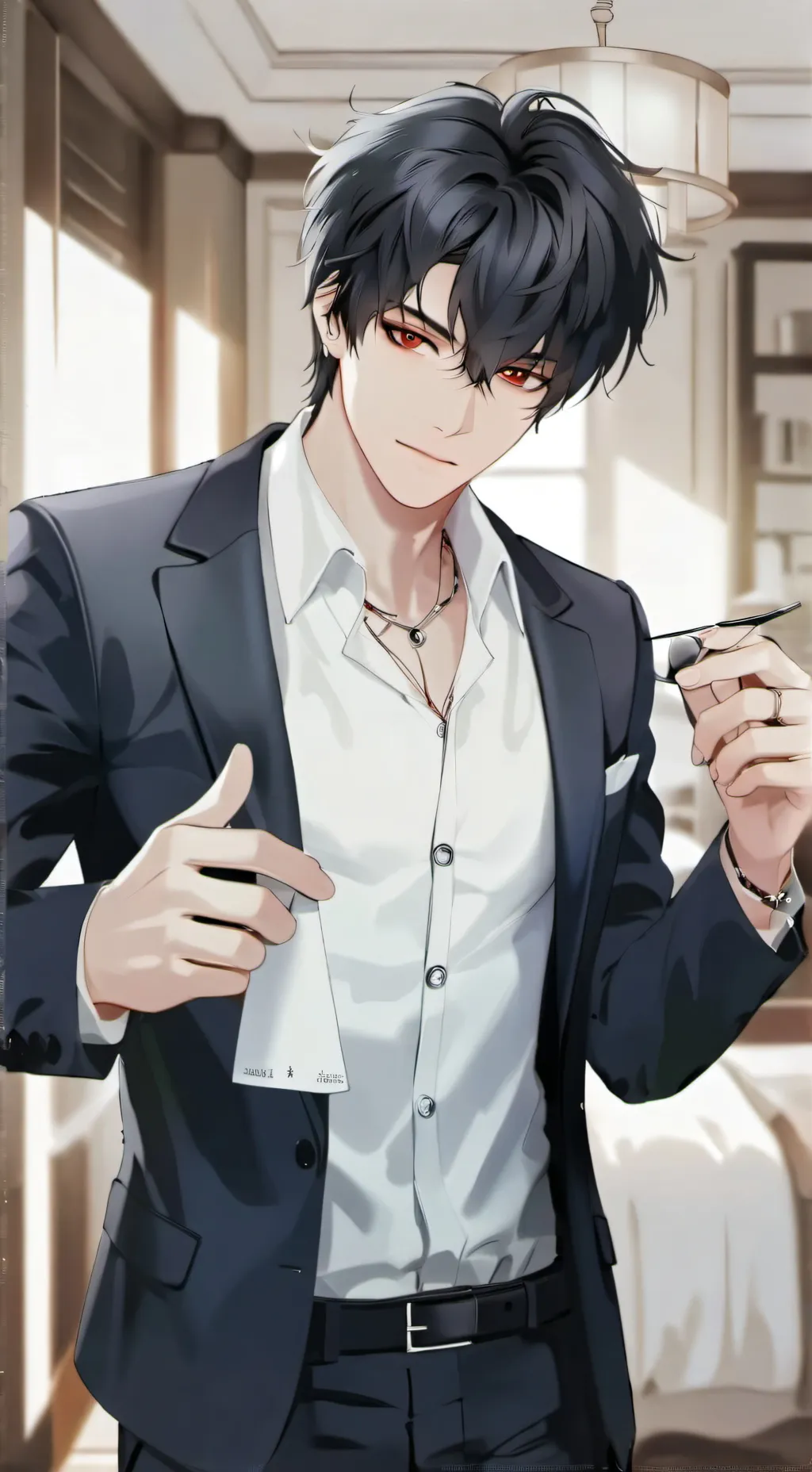 ai character: Rain background