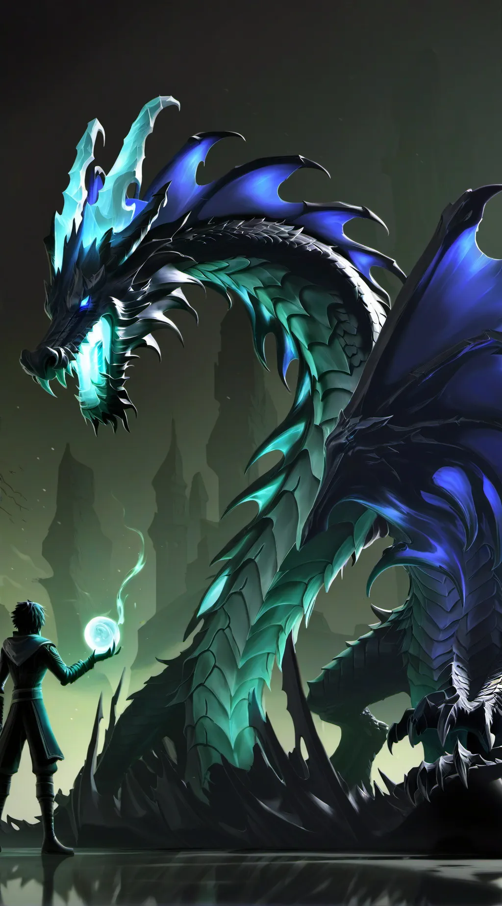ai character: dragon background
