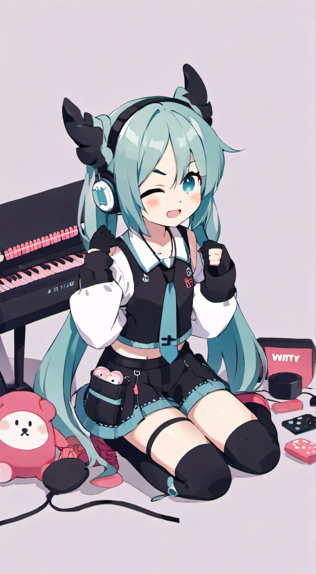 ai character: ☁💙Hatsune Miku💙☁ background