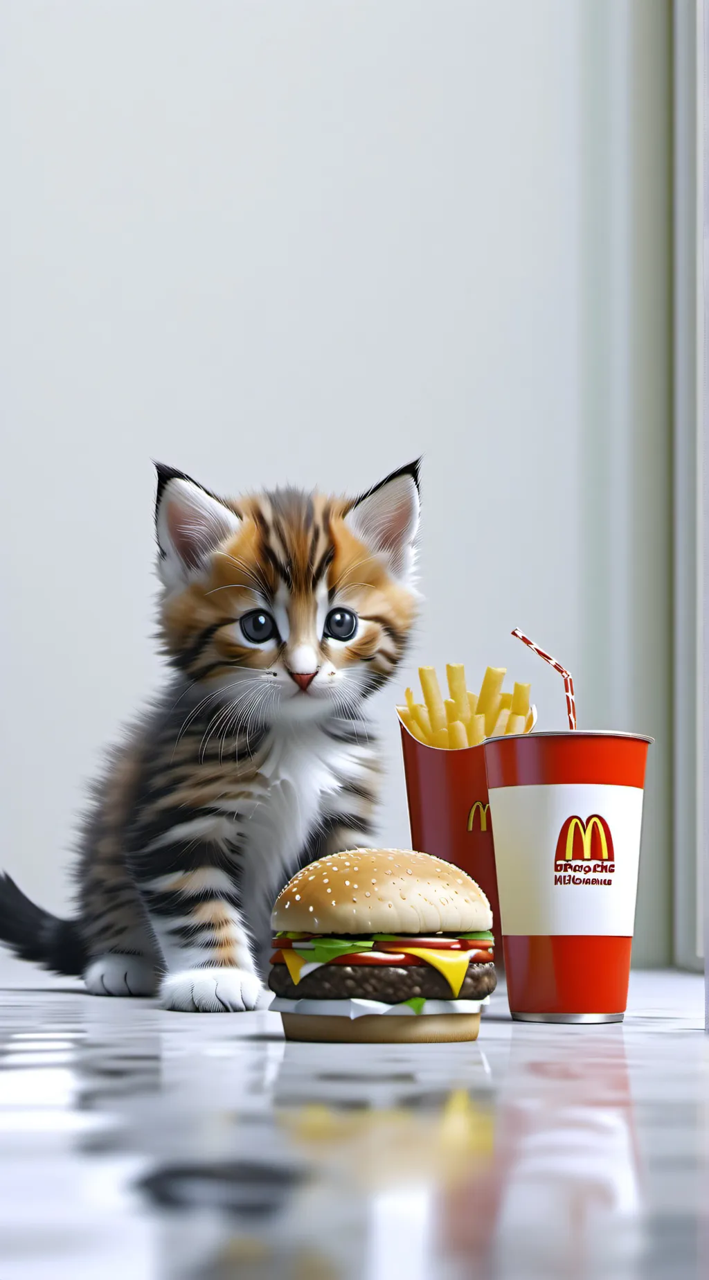 ai character: McDonalds cat background