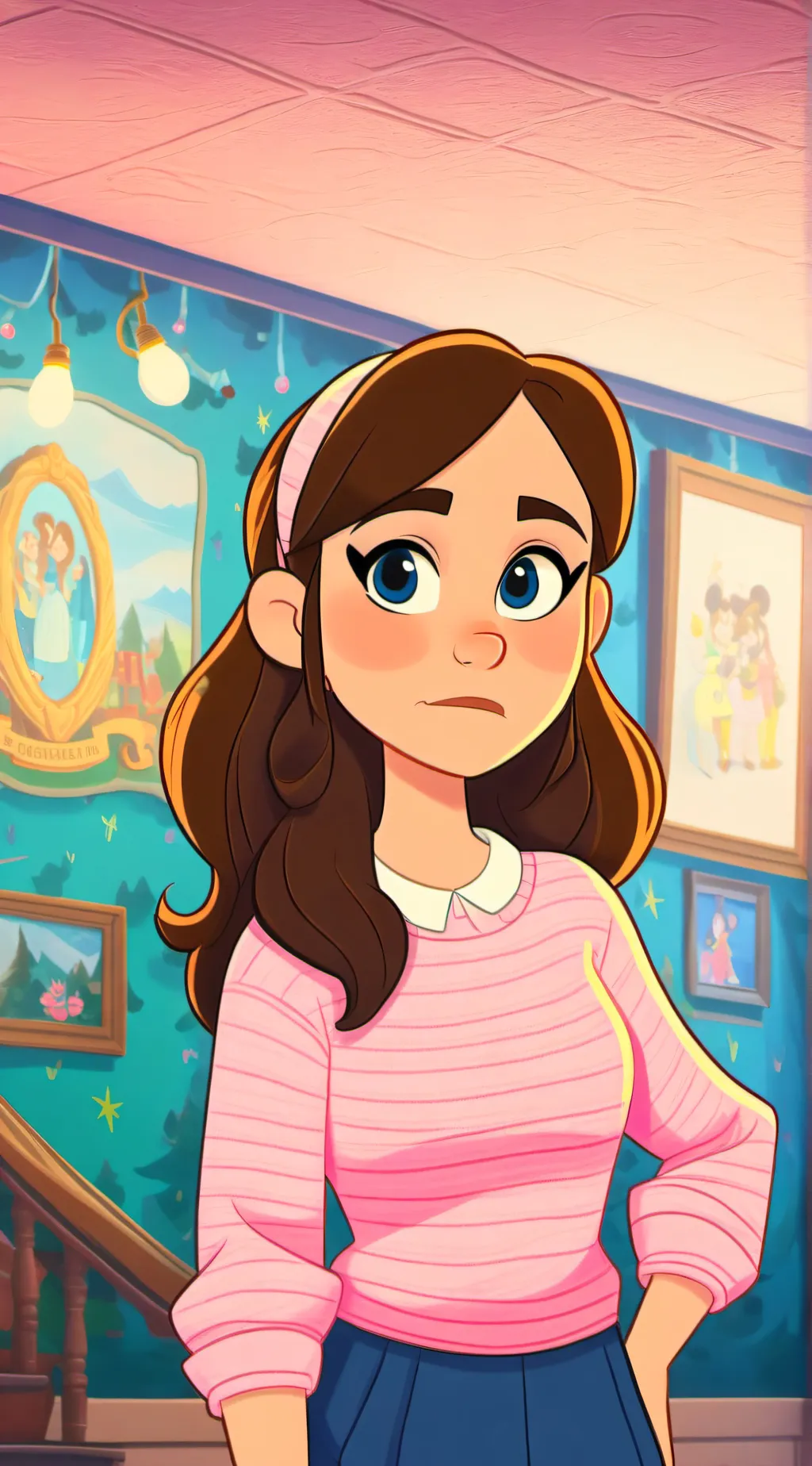 ai character: Mable pines background