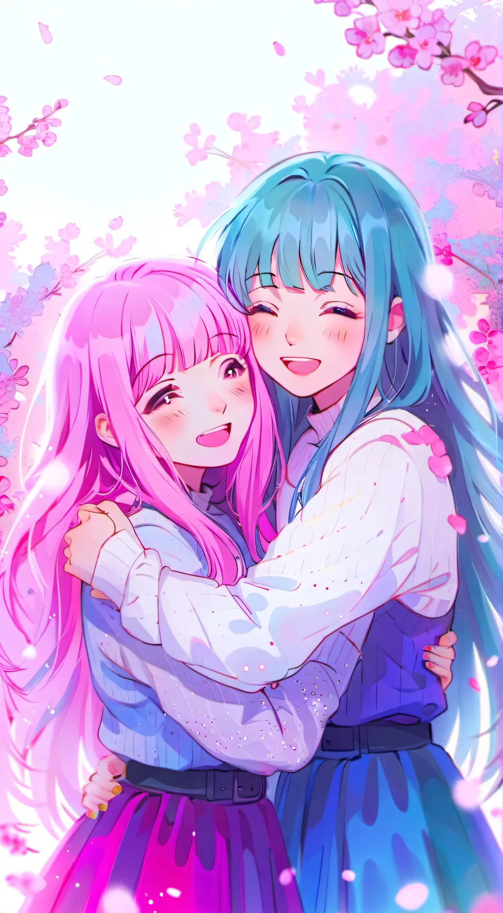 ai character: cotton candy twins background
